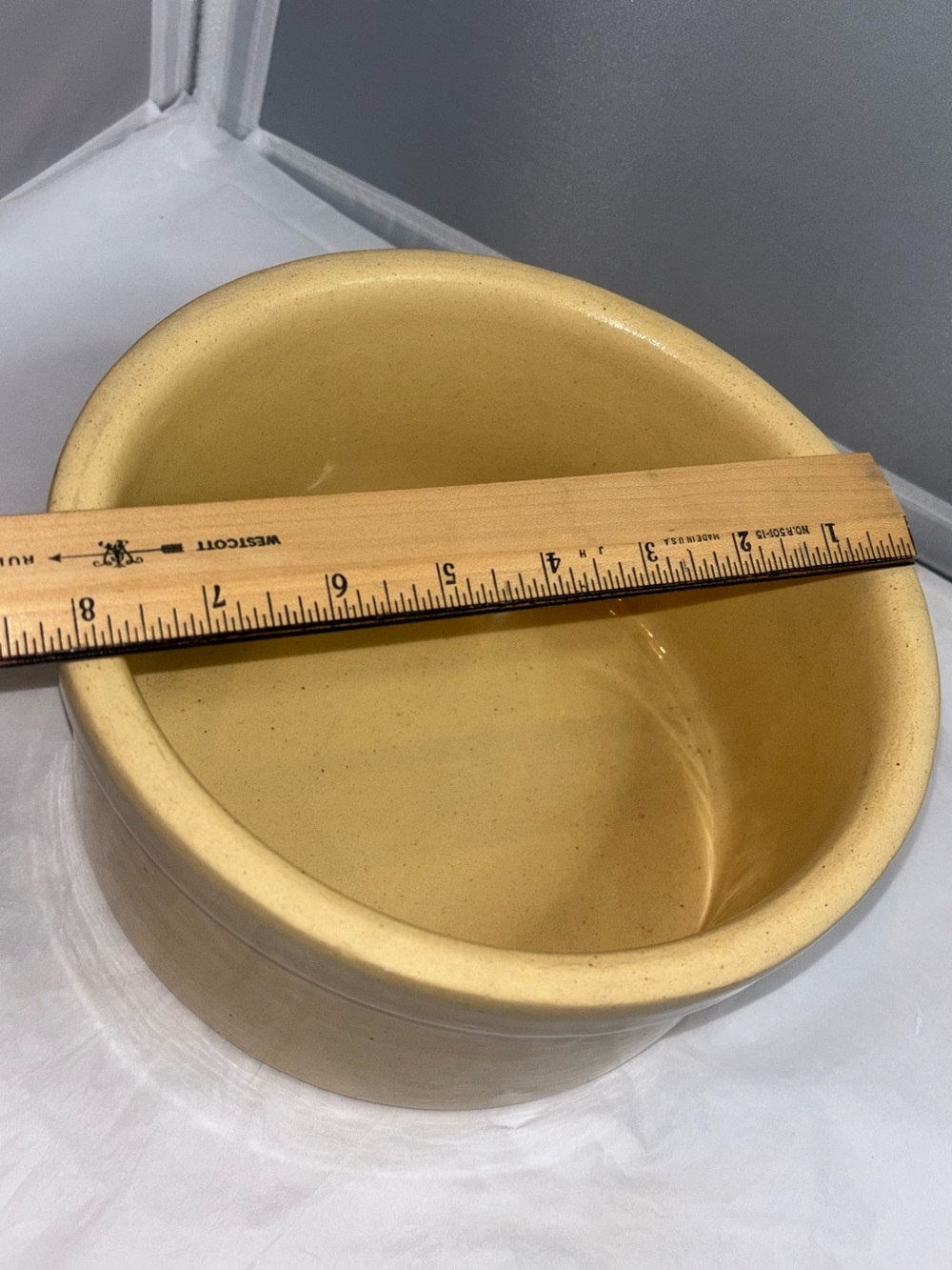 Vintage heavy, croc style stoneware bowl farmhouse